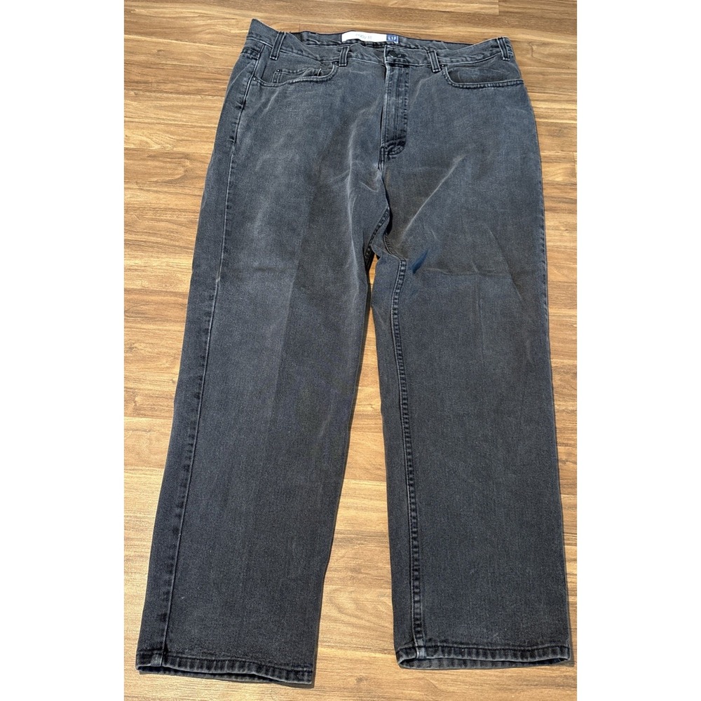 Gap Jeans Easy Fit 40x30 Black Mens Straight Leg Denim 100% Cotton 0865